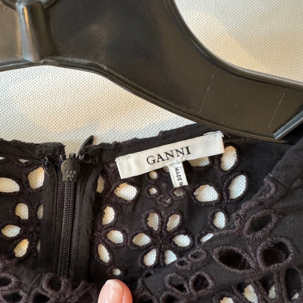 Ganni lace flowy top